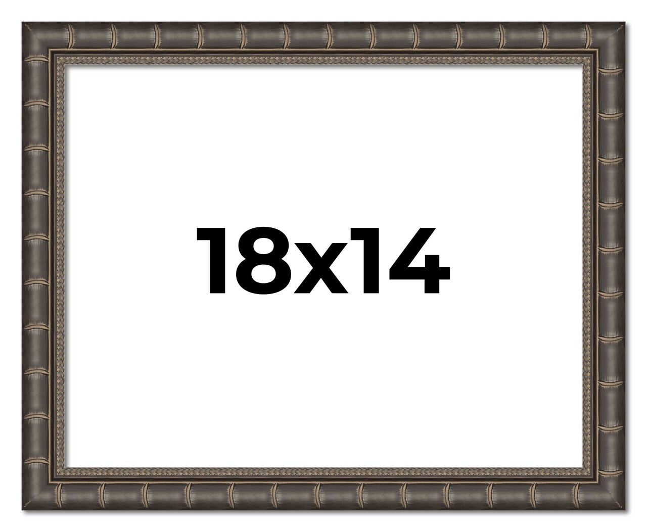 18x14 Modern Bamboo Picture Frame with UV-Resistant Acrylic & Acid Free Backing, Available in 5 Finishes - Gold, Silver, Brown, Black, and Natural